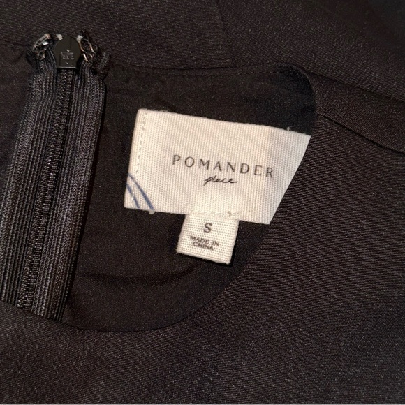 Pomander Place Black Lilith Gold Lace Midi Dress Size Small NWT - Picture 10 of 11